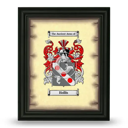 Hollis Coat of Arms Framed - Black