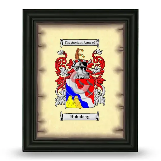 Holmberg Coat of Arms Framed - Black