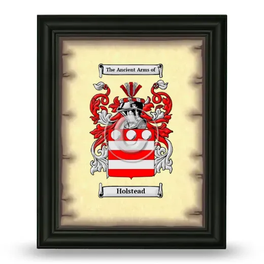 Holstead Coat of Arms Framed - Black
