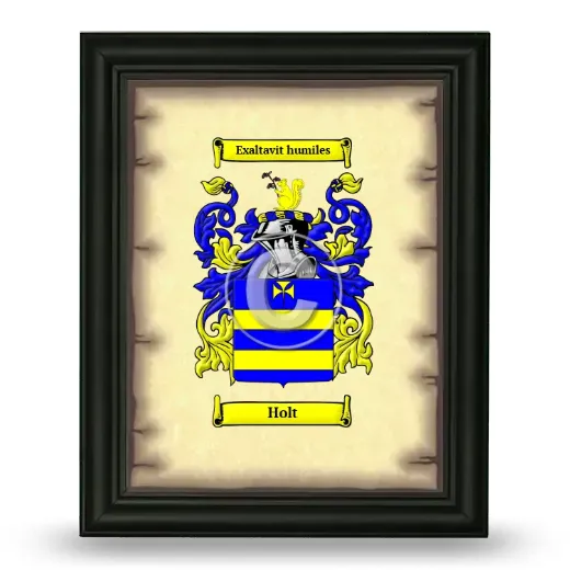 Holt Coat of Arms Framed - Black