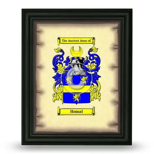 Homal Coat of Arms Framed - Black