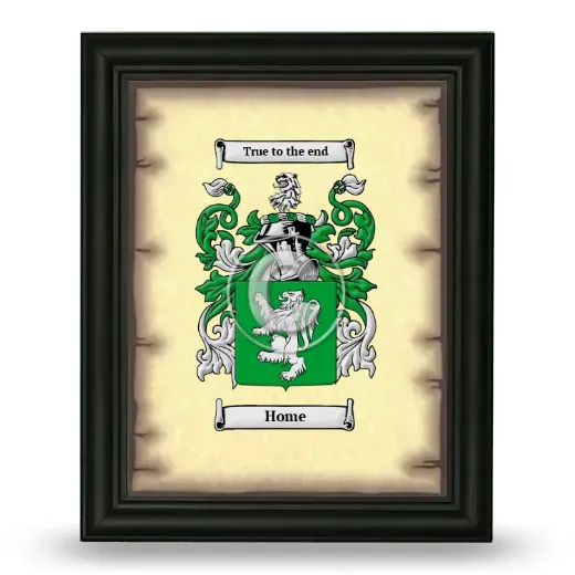 Home Coat of Arms Framed - Black