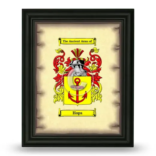 Hops Coat of Arms Framed - Black