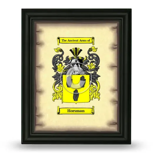Horsman Coat of Arms Framed - Black