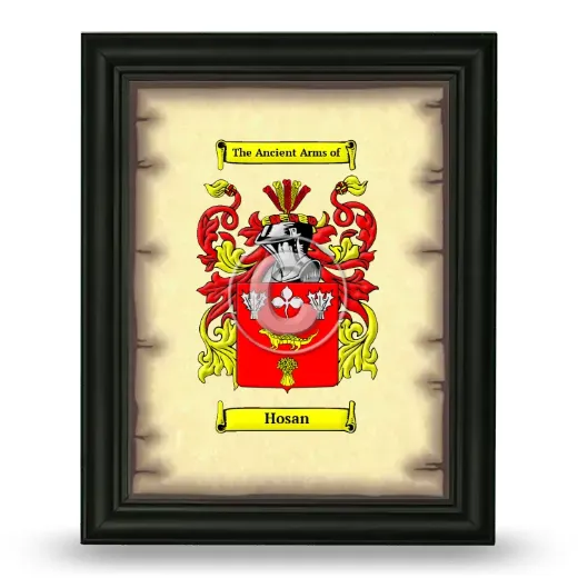Hosan Coat of Arms Framed - Black