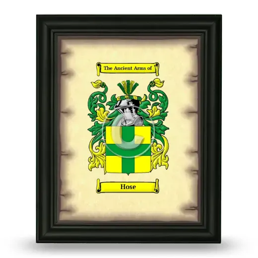 Hose Coat of Arms Framed - Black