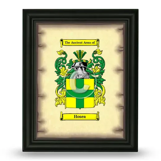 Hosea Coat of Arms Framed - Black