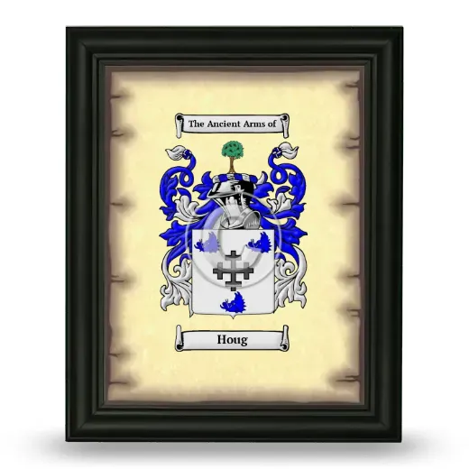 Houg Coat of Arms Framed - Black