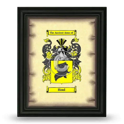 Houl Coat of Arms Framed - Black