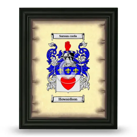 Howardson Coat of Arms Framed - Black
