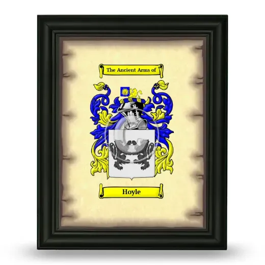 Hoyle Coat of Arms Framed - Black