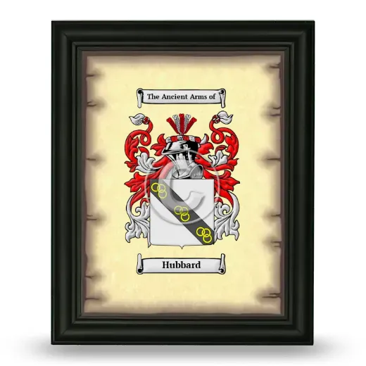 Hubbard Coat of Arms Framed - Black