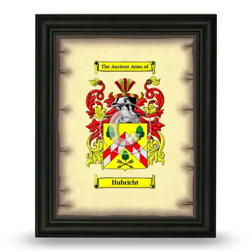 Hubricht Coat of Arms Framed - Black