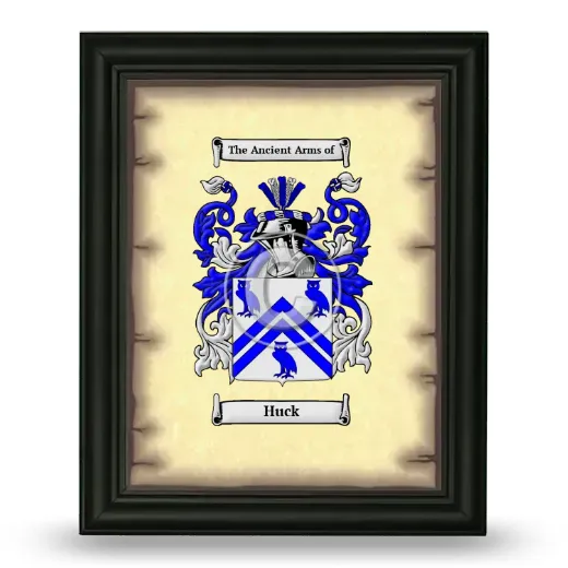 Huck Coat of Arms Framed - Black