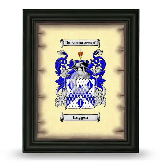Huggen Coat of Arms Framed - Black