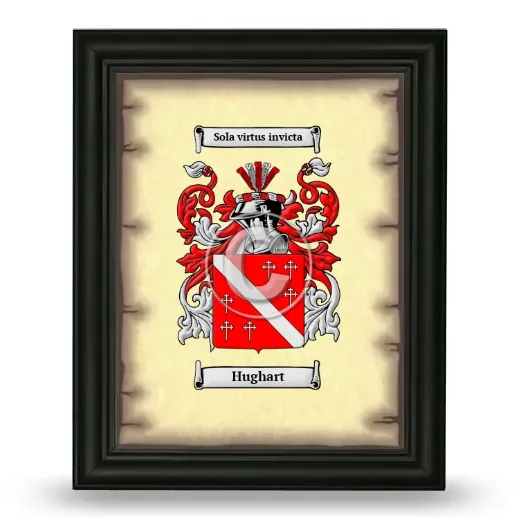 Hughart Coat of Arms Framed - Black