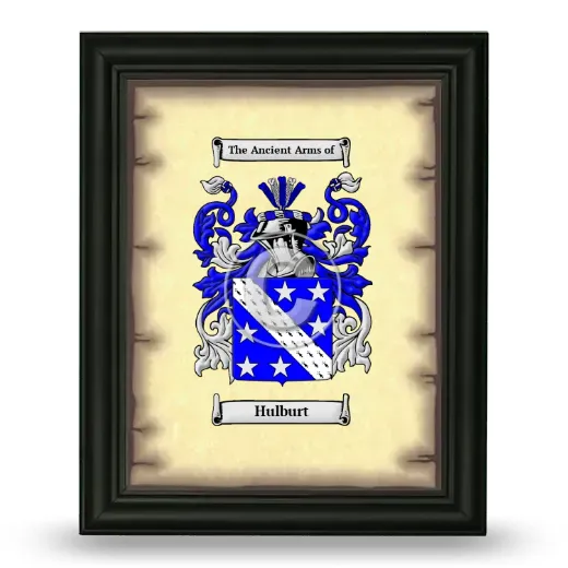 Hulburt Coat of Arms Framed - Black