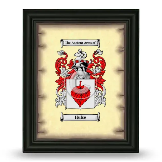 Hulse Coat of Arms Framed - Black