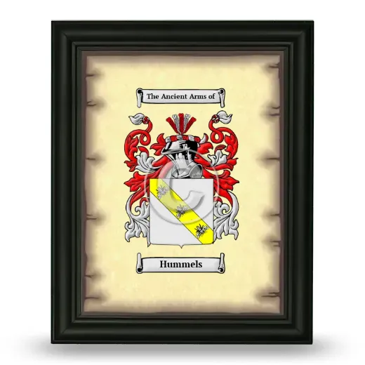 Hummels Coat of Arms Framed - Black