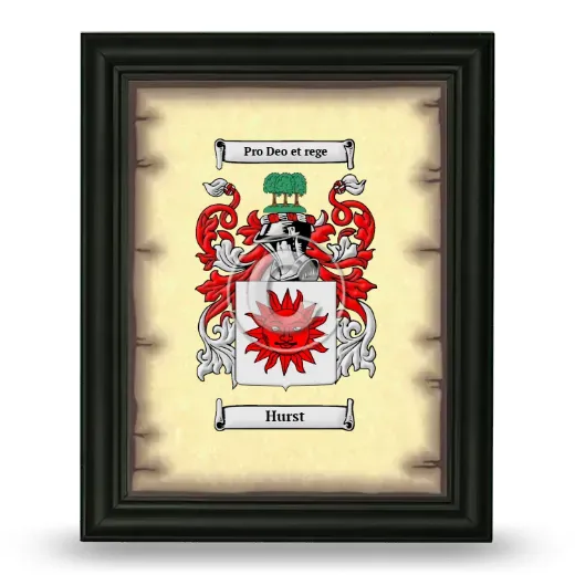 Hurst Coat of Arms Framed - Black