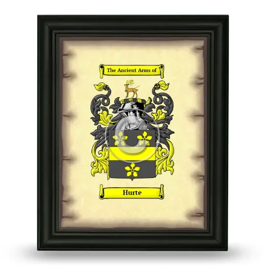 Hurte Coat of Arms Framed - Black