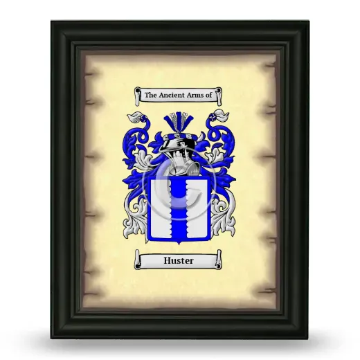 Huster Coat of Arms Framed - Black