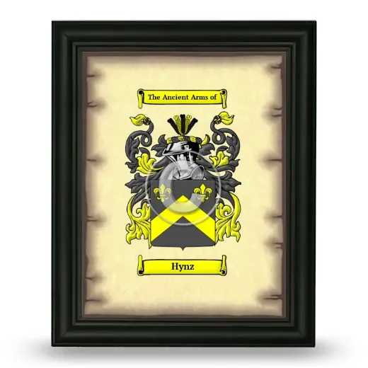 Hynz Coat of Arms Framed - Black