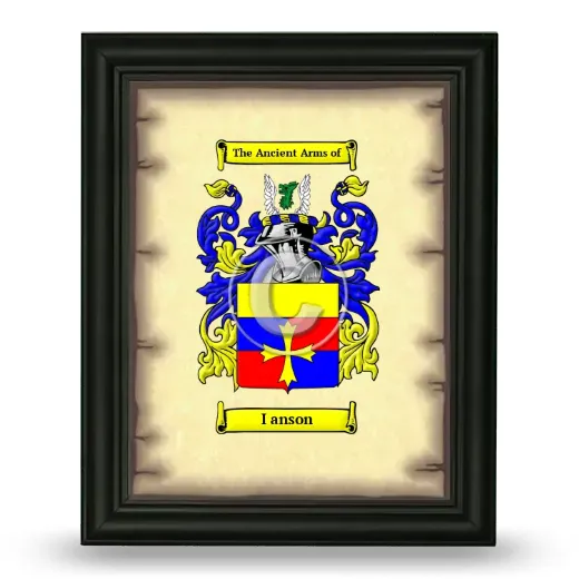 I anson Coat of Arms Framed - Black