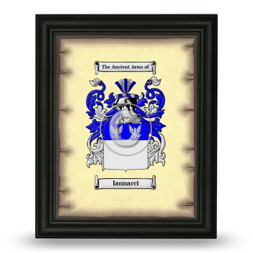 Iannacci Coat of Arms Framed - Black