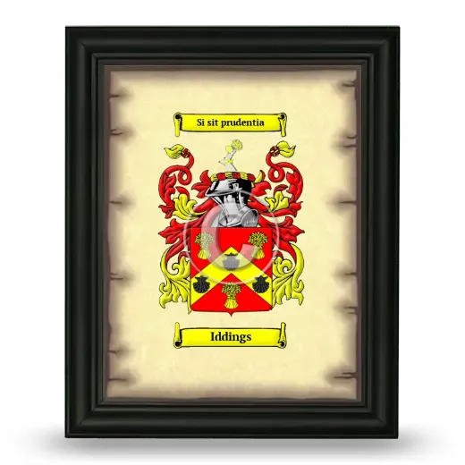 Iddings Coat of Arms Framed - Black