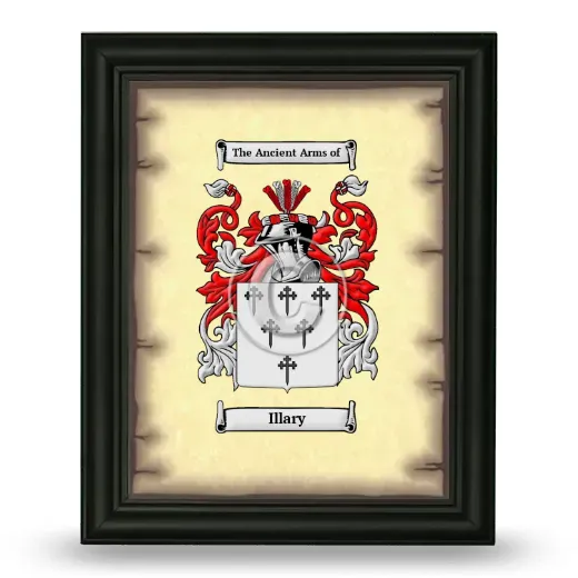 Illary Coat of Arms Framed - Black
