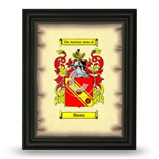 Ilman Coat of Arms Framed - Black