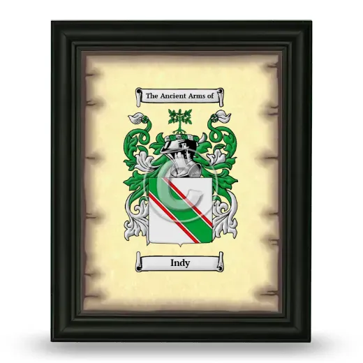 Indy Coat of Arms Framed - Black
