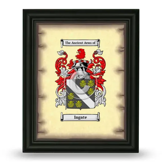 Ingate Coat of Arms Framed - Black
