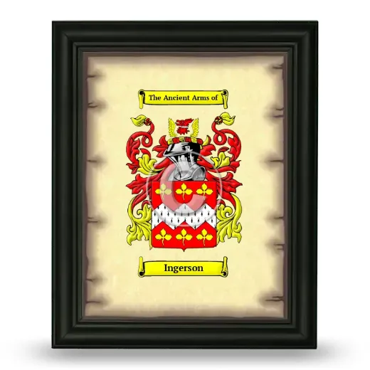 Ingerson Coat of Arms Framed - Black