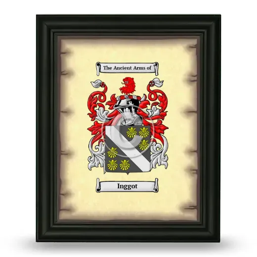 Inggot Coat of Arms Framed - Black