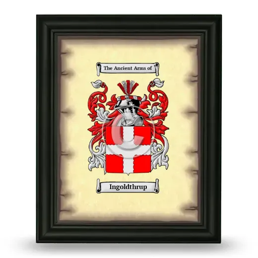 Ingoldthrup Coat of Arms Framed - Black