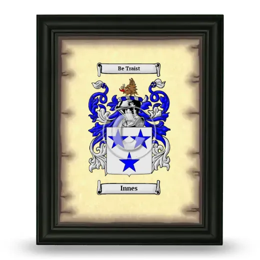 Innes Coat of Arms Framed - Black