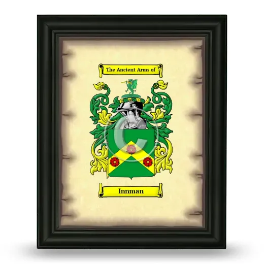 Innman Coat of Arms Framed - Black