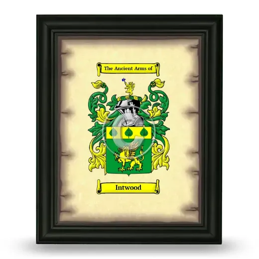 Intwood Coat of Arms Framed - Black