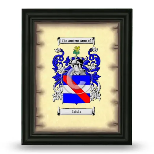 Irish Coat of Arms Framed - Black