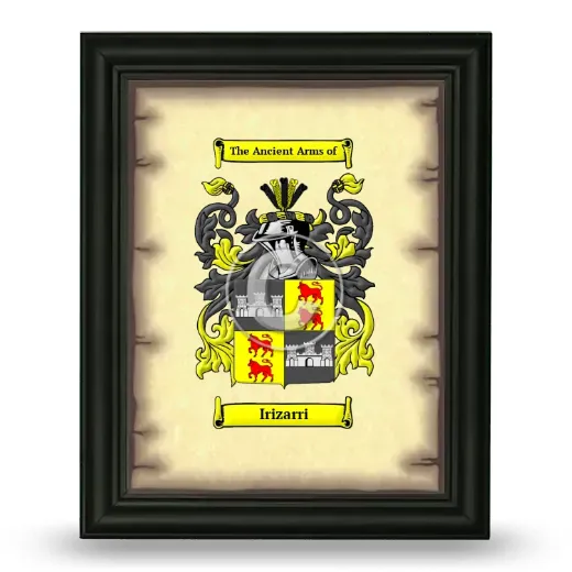 Irizarri Coat of Arms Framed - Black