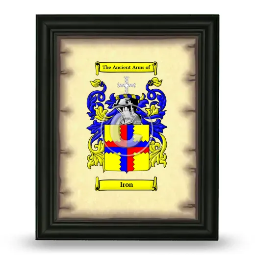 Iron Coat of Arms Framed - Black