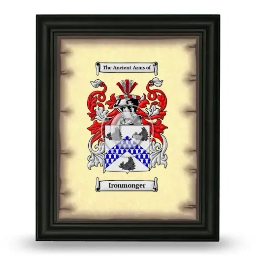 Ironmonger Coat of Arms Framed - Black