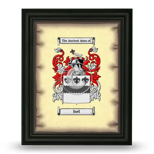 Isel Coat of Arms Framed - Black
