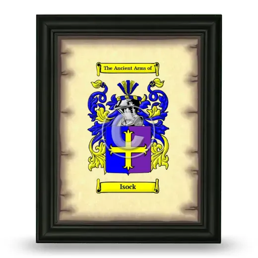 Isock Coat of Arms Framed - Black
