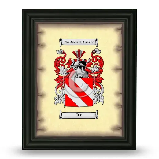Itz Coat of Arms Framed - Black