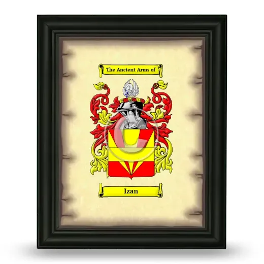 Izan Coat of Arms Framed - Black