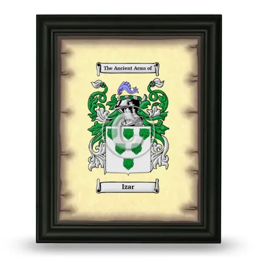 Izar Coat of Arms Framed - Black