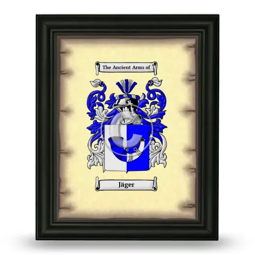 Jäger Coat of Arms Framed - Black